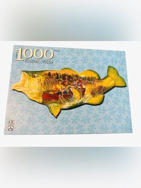 🆕 Bass Fish-Shaped Puzzle - 1000 Piece Puzzle